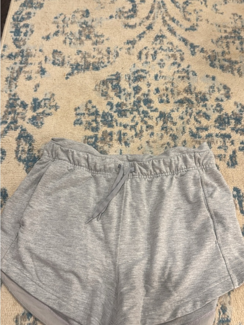 Lululemon Light Gray Casual Drawstring Lounge Shorts